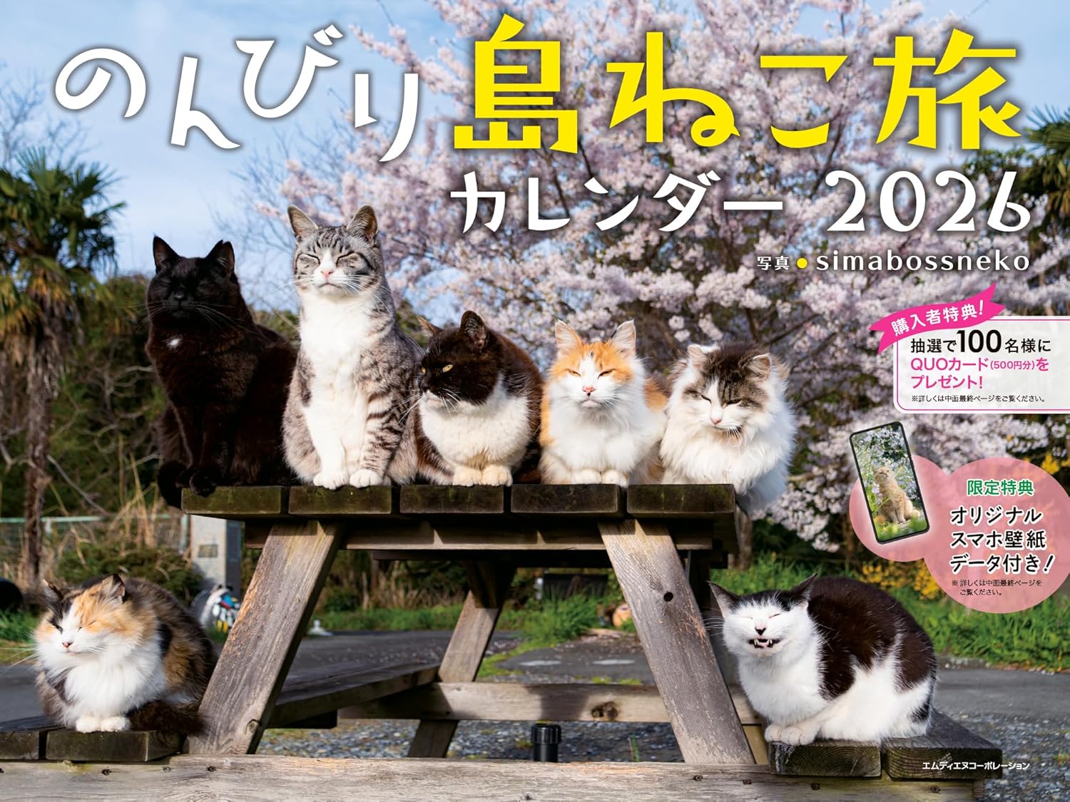   2026 のんびり島ねこ旅カレンダー  